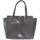 Chic Elissa Gray Leather Handbag