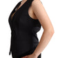 Chic Buttoned Black Waistcoat