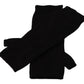 Elegant Black Cashmere Fingerless Gloves