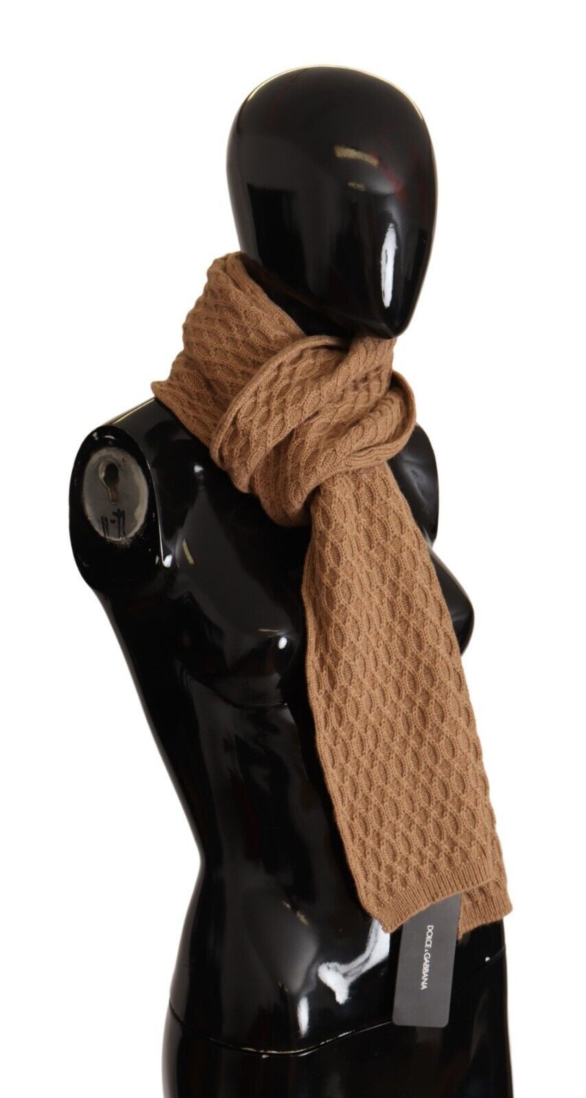 Elegant Dark Brown Knitted Scarf