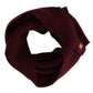 Elegant Cashmere Knit Scarf in Dark Red