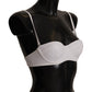 Chic White Nylon Balconette Bra