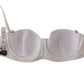 Chic White Nylon Balconette Bra