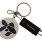 Chic White Leather Keychain