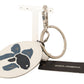 Chic White Leather Keychain