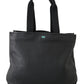 Elegant Black Leather Tote for Men