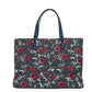 Medium Nylon Retro Batik Print Shoulder Tote Handbag