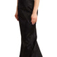 Elegant Black Strapless Mermaid Dress