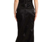 Elegant Black Strapless Mermaid Dress