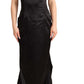 Elegant Black Strapless Mermaid Dress