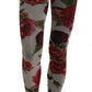White Floral Print Tights Nylon Stockings