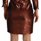 Elegant Bronze Sheath Mini Dress with Square Neck