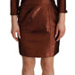 Elegant Bronze Sheath Mini Dress with Square Neck