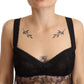 Elegant Black Silk Lingerie Chemise