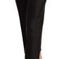 Chic Silk Cropped Trousers in Timeless Black