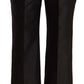 Chic Silk Cropped Trousers in Timeless Black