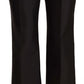 Chic Silk Cropped Trousers in Timeless Black