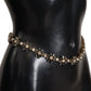 Elegant Crystal Daisy Chain Leather Belt