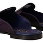 Purple Exotic Python Leather Slides