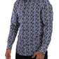 Slim Fit Blue Logo Cotton Shirt