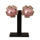 Elegant Floral Crystal Pearl Clip-On Earrings