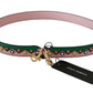 Elegant Multicolor Leather Shoulder Strap