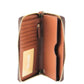 Jet Set Large Brown Signature PVC Flat Multifunction Wrist Wallet