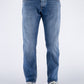 Elegant Medium Wash Men's Cotton Jeans