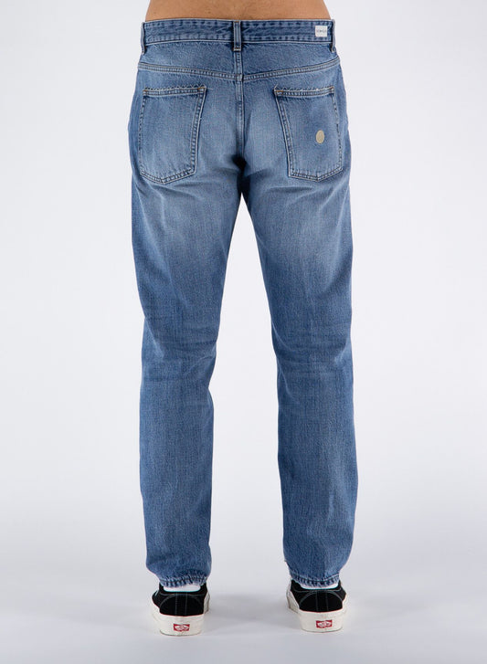 Elegant Medium Wash Men's Cotton Jeans