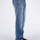 Elegant Medium Wash Men's Cotton Jeans