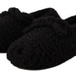 Elegant Black Wool Knit Ballet Flats