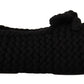 Elegant Black Wool Knit Ballet Flats