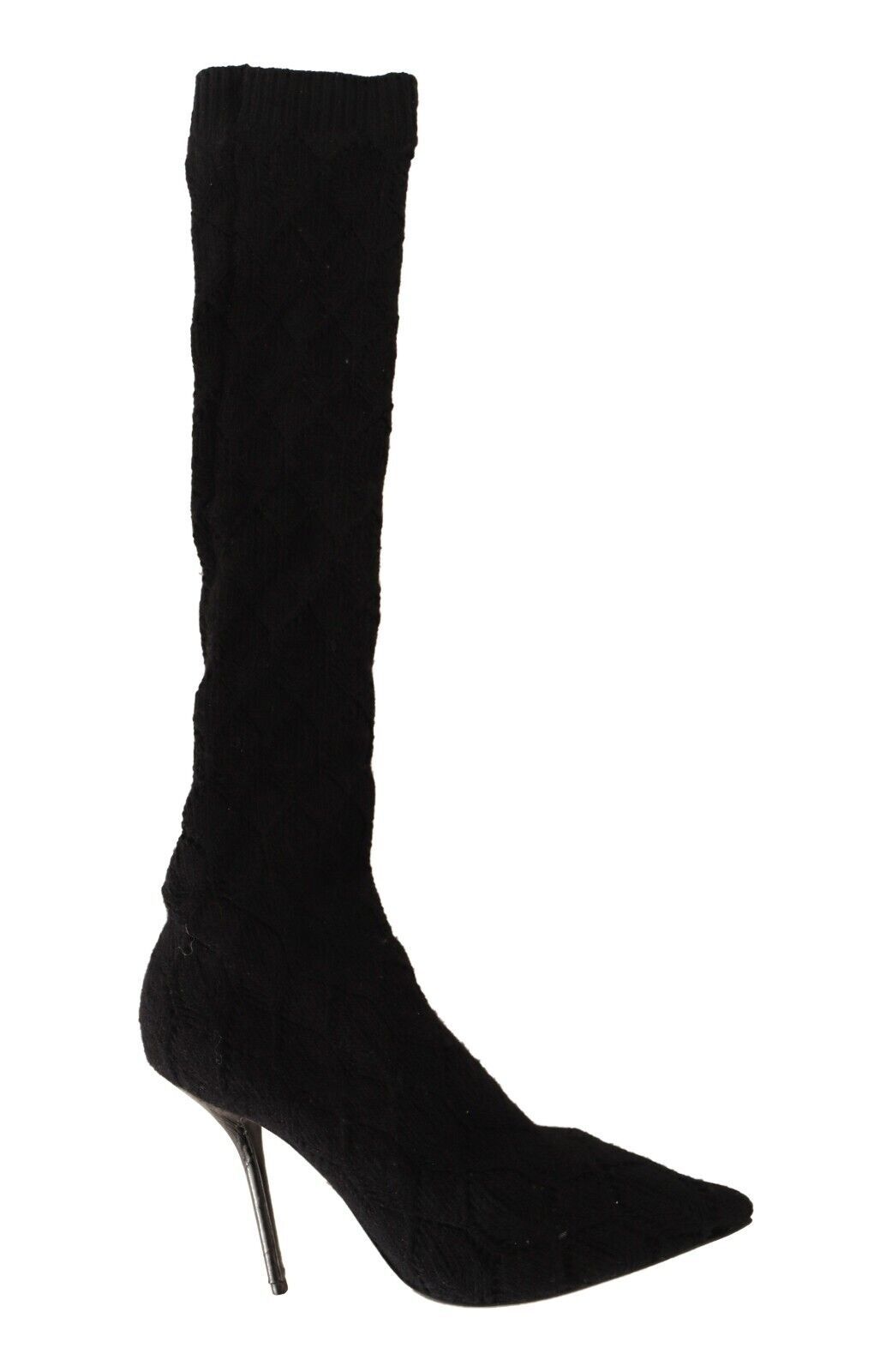 Elegant Black Stretch Socks Boots