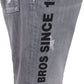 Gray Cotton Stretch Men Jeans