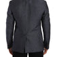 Elegant Slim Fit Two-Button Blue Blazer