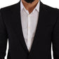 Elegant Black Martini Slim Fit Blazer and Vest