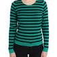 Elegant Striped Cashmere Silk Sweater