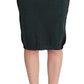 Emerald Elegance Wool-Blend Pencil Skirt