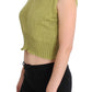 Elegant Green Sleeveless Vest Sweater