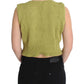 Elegant Green Sleeveless Vest Sweater