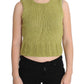 Chic Green Knitted Sleeveless Vest Sweater