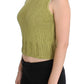 Chic Green Knitted Sleeveless Vest Sweater