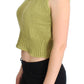 Elegant Green Knit Sleeveless Vest Sweater