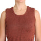 Chic Red Sleeveless Knit Vest Sweater