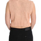 Elegant Pink Knitted Sleeveless Vest Sweater