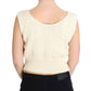 Beige Sleeveless Knit Vest Sweater