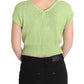 Elegant Green Knitted Sleeveless Vest Sweater