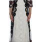 Floral Lace Silk Blend Maxi Dress