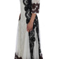 Floral Lace Silk Blend Maxi Dress