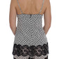 Elegant Floral Lace Silk Chemise